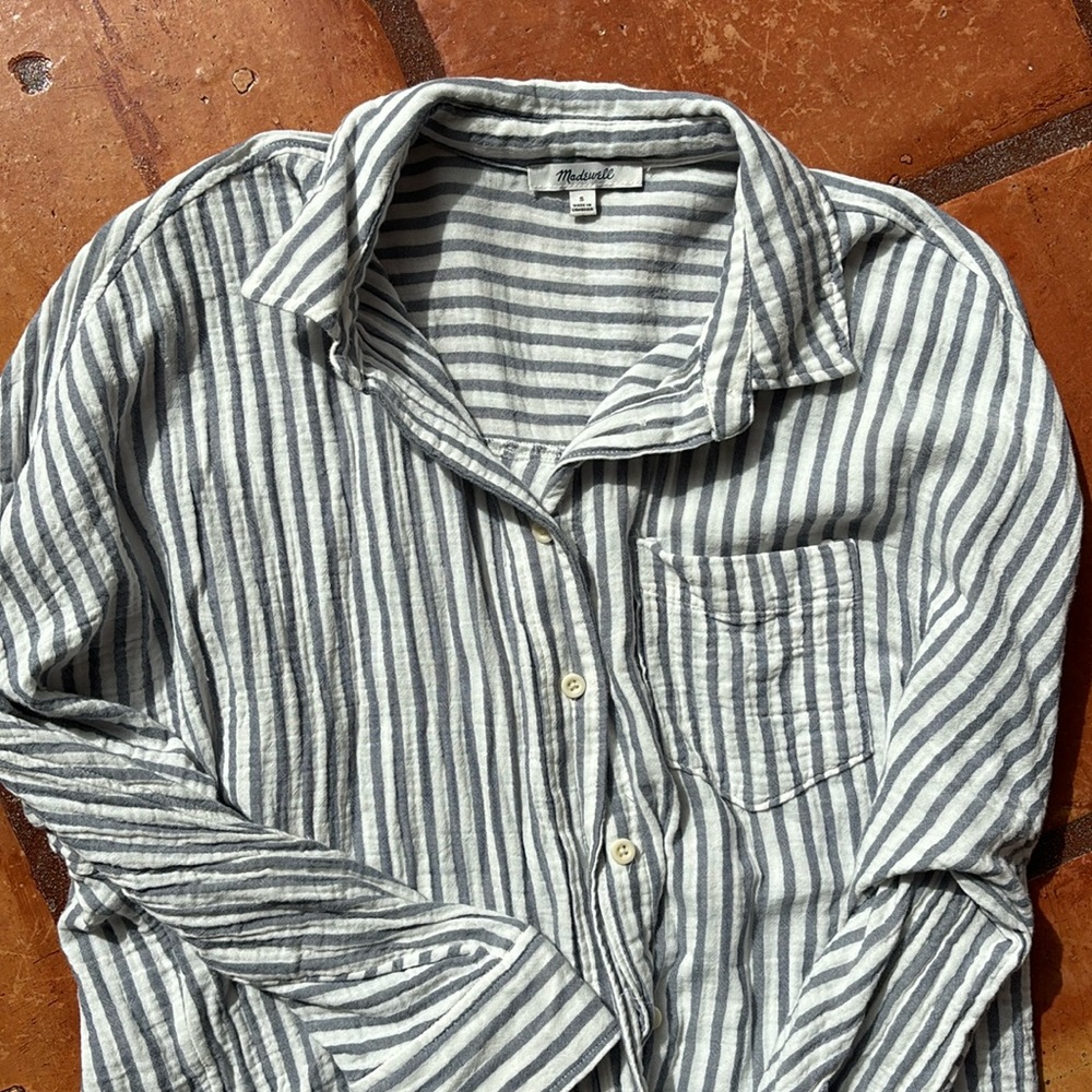 Madewell striped button down